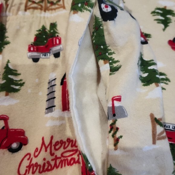 Little Blue House Mens 100% Cotton Flannel PJs Merry Christmas - Picture 5 of 8
